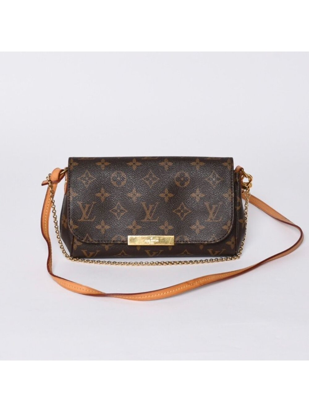 Louis Vuitton Favorite PM Shoulder Bag Monogram Brown Gold